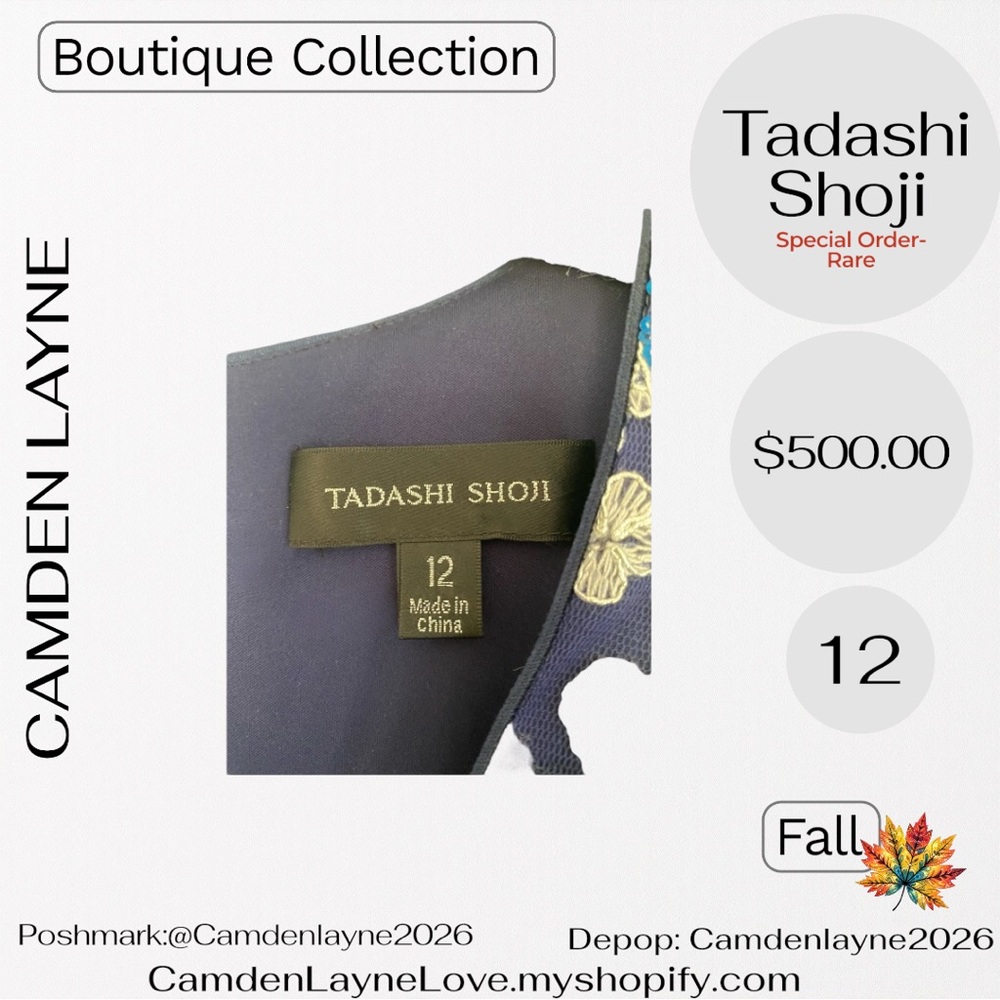 Tadashi Shoji Hitomi Embroidered Tulle Mini Dress - Picture 8 of 9